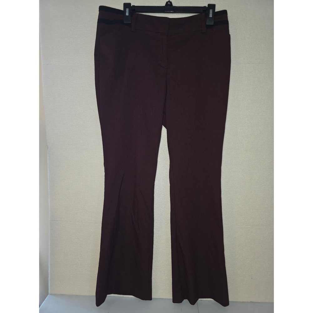 New York & Company 7th Avenue Design Studio Burgundy Bootcut Dress Pants Size 10